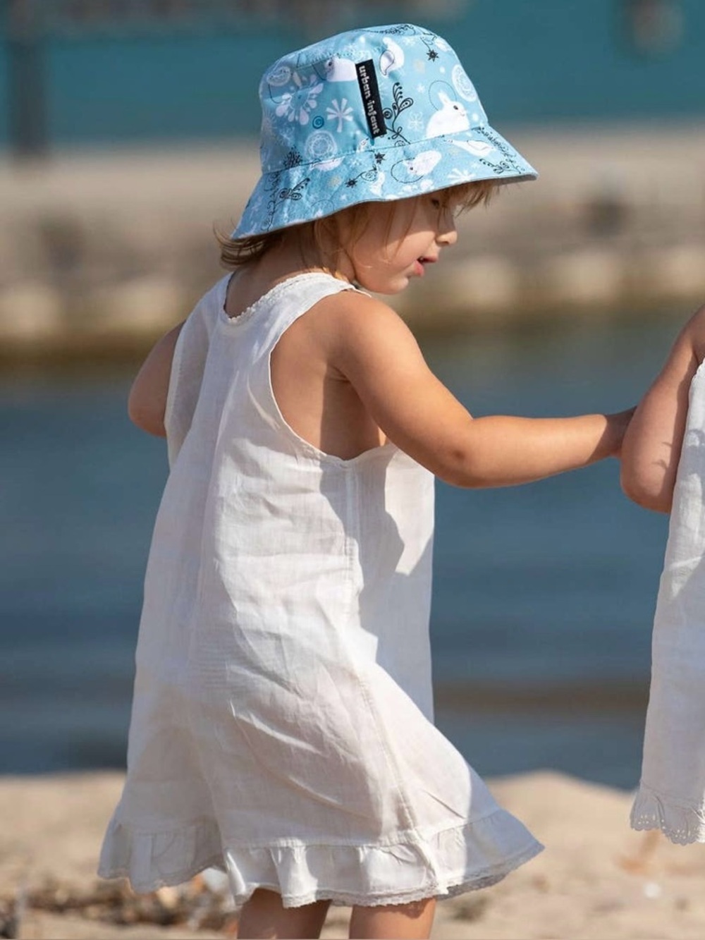 Reversible Blue Bunny Toddler Bucket Hat